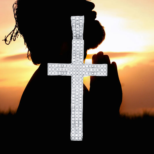 Holy Cross Pendant with 2CTW Diamond with Gold | Elegant Religious Jewelry |Faith-Inspired Gift for All Occasions|Religious Gift For Parents