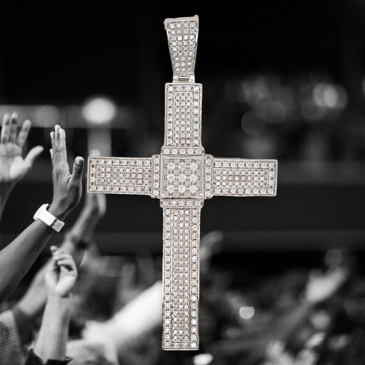 Holy Cross Pendant | 2CTW Diamond with Gold | Elegant Religious Jewelry |Gift for parents on all special occasion |Religious Gift