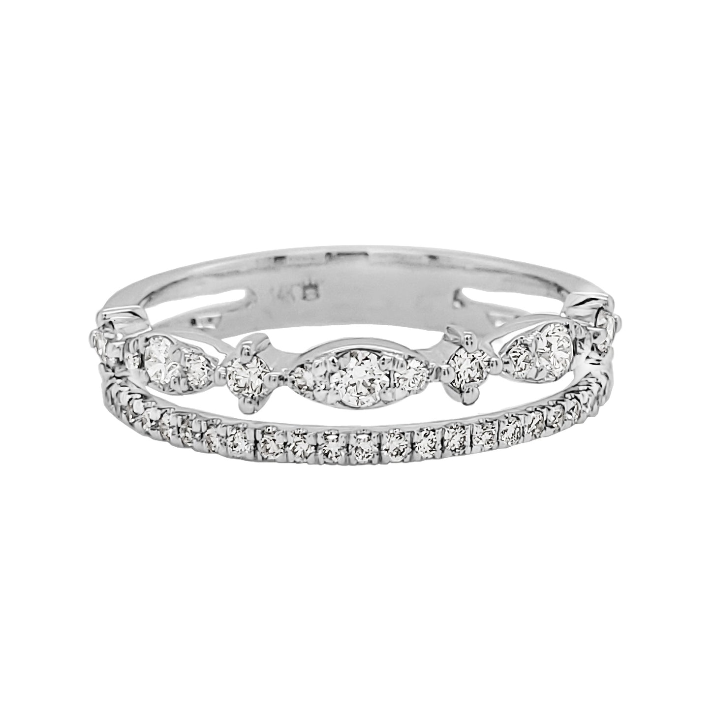 3/10CTW Signature Marquise Style Women’s Ring in 14K Gold Plated Silver | Moissanite or Lab-Grown Diamond | Perfect for Parties & Gifting