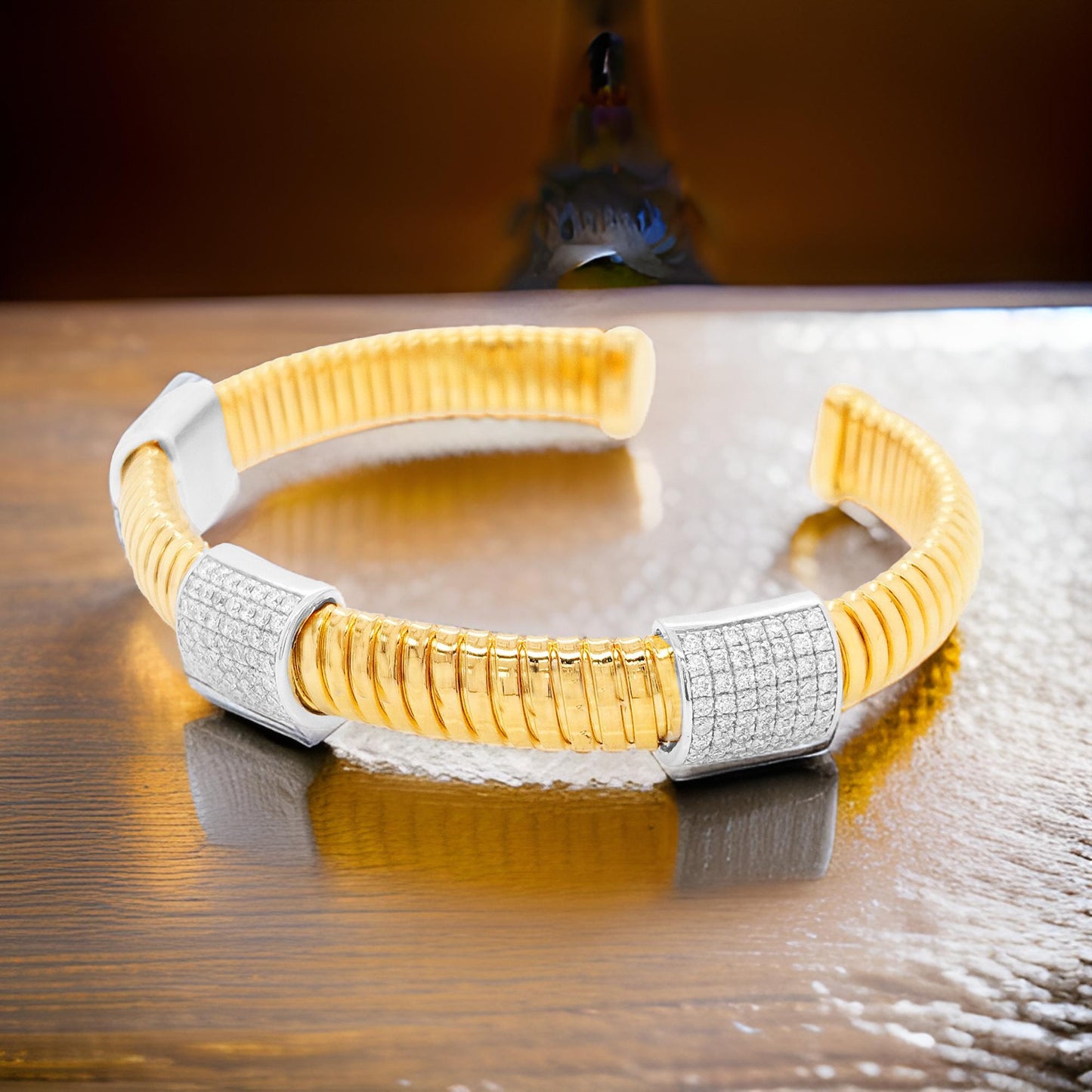 Impressive 1 1/2CTW Diamond | Gold Bangle For Women |Best Partywear | Ideal Gift on any occasion to loved one