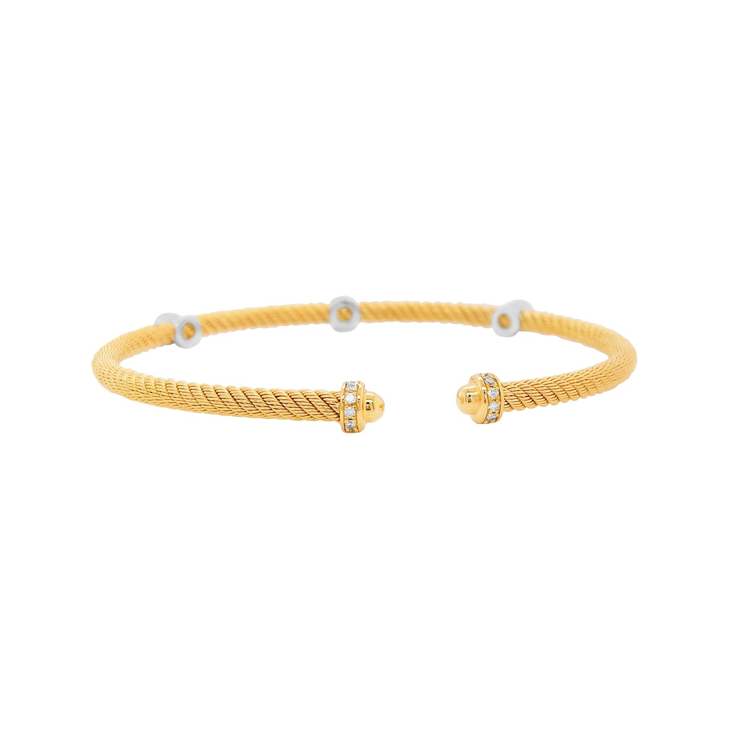Elegant 2/5CTW Diamond and Turquoise Open Bangle in 14K Gold Plated Silver |Best Partywear |Ideal luxury Gift on special Occasion