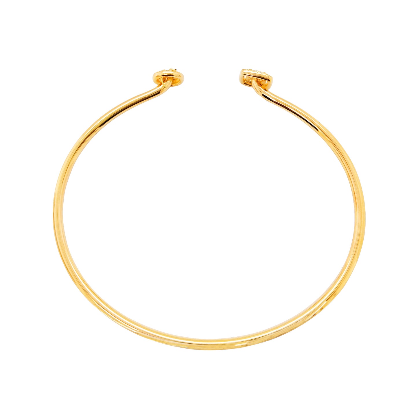 Iconic 1/5 CTW Lab-Grown Diamond Open Bangle in 14K Gold-Plated Silver |Elegant Jewelry for Women |Perfect Partywear & Gift for All Occasion