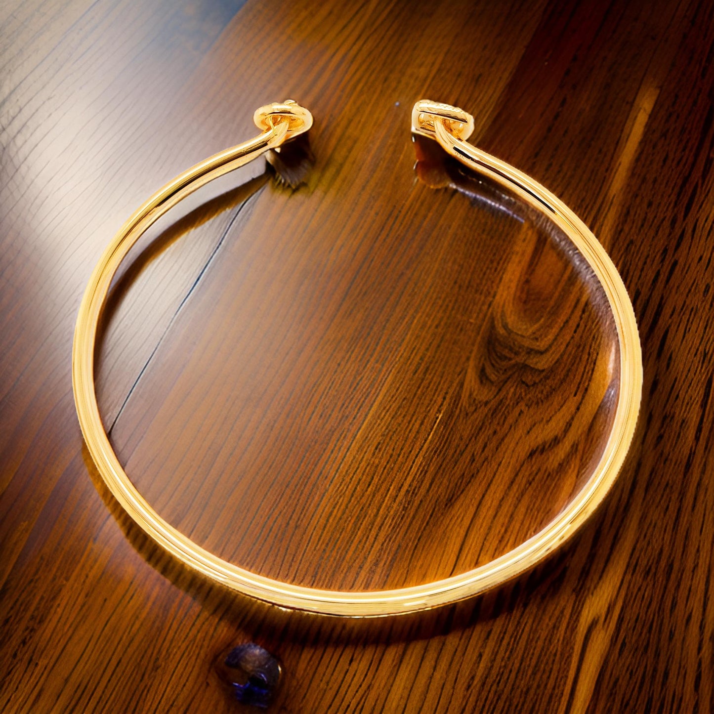 Iconic 1/5 CTW Lab-Grown Diamond Open Bangle in 14K Gold-Plated Silver |Elegant Jewelry for Women |Perfect Partywear & Gift for All Occasion