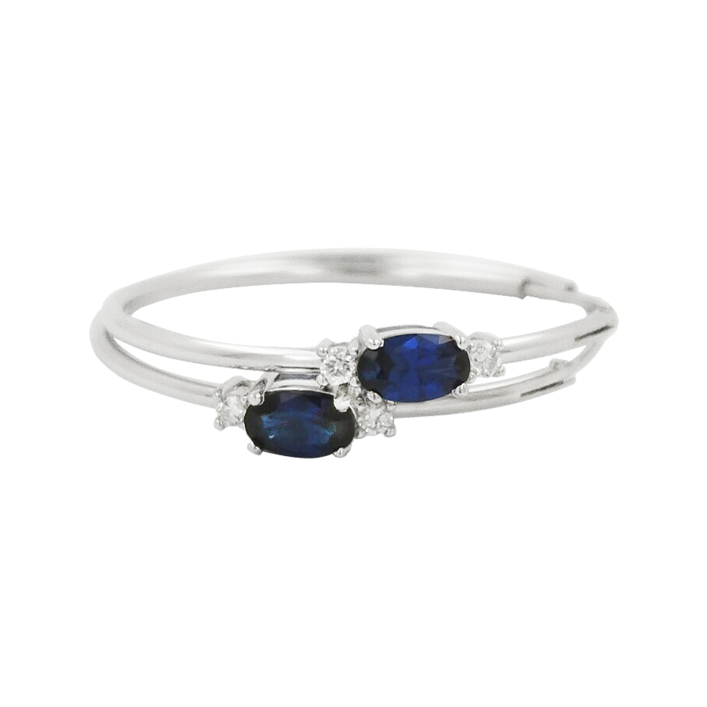 25MM Sapphire Blue Tube Hoop Earrings with Diamonds in 14K Gold Plated Silver | Elegant Daily & Party Wear | Perfect Gift for All Occasions