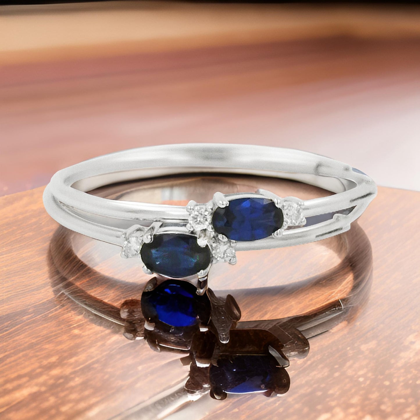 25MM Sapphire Blue Tube Hoop Earrings with Diamonds in 14K Gold Plated Silver | Elegant Daily & Party Wear | Perfect Gift for All Occasions