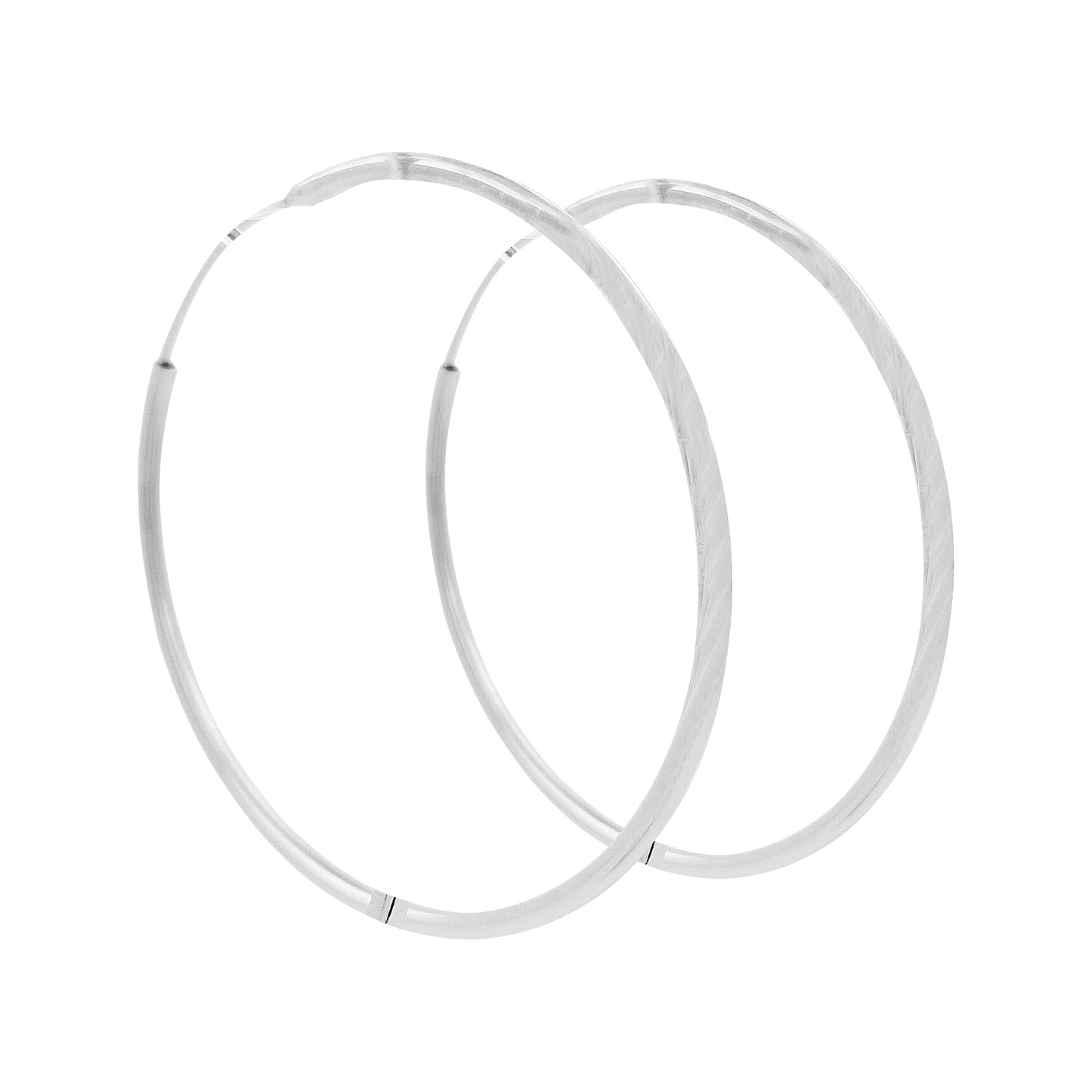 55MM Elegant & Beautiful Pair of Tube Hoop Earrings in 14K Gold Plated Over Silver |Perfect for Daily/Party Wear |Ideal Gift for Loved Ones