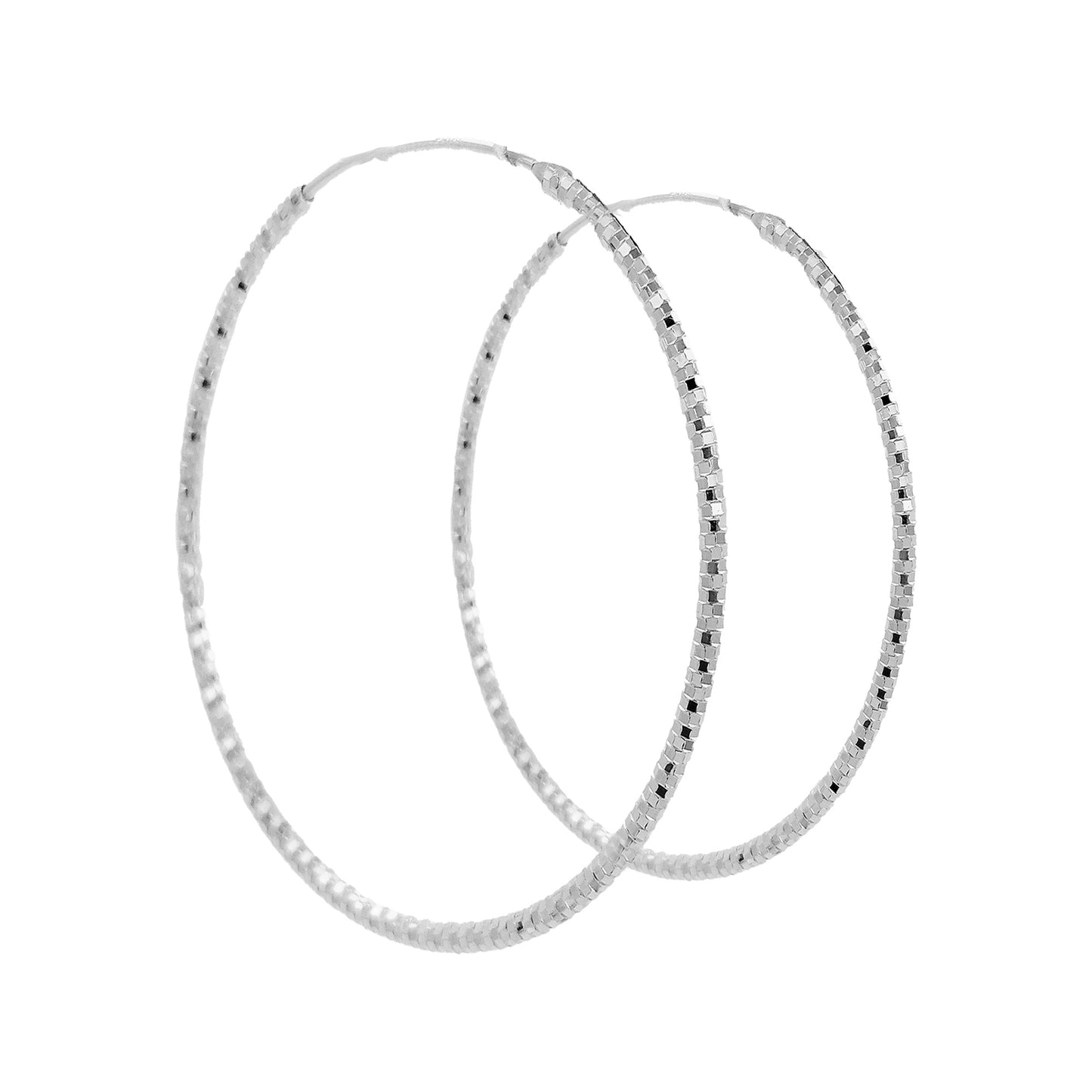 60MM Elegant and Beautiful Pair of Pattern Hoop Earrings in 14K Gold Plated Over Silver |Perfect Daily/Party Wear |Ideal Gift for Loved Ones