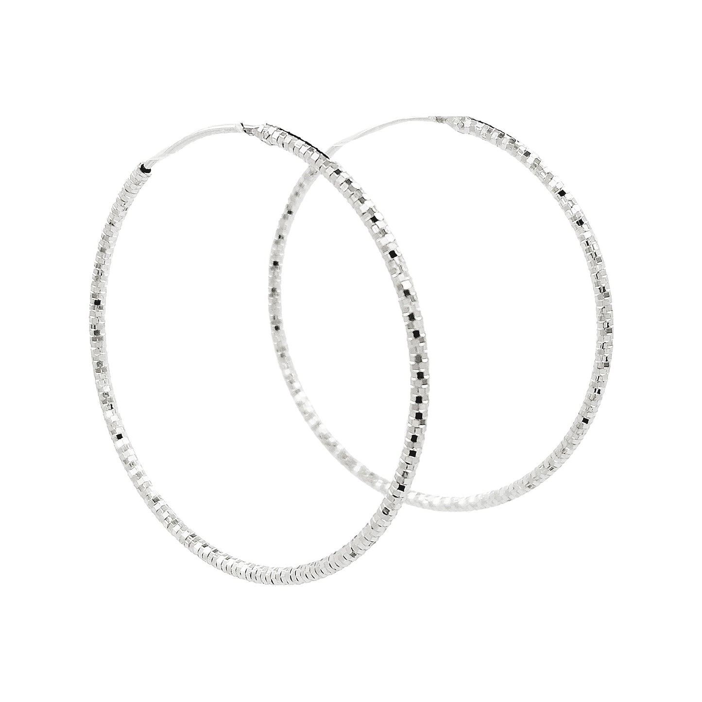 45MM Elegant & Beautiful Pair of Pattern Hoop Earrings in 14K Gold Plated Over Silver |Best for Daily/Party Wear |Ideal Gift for Loved Ones
