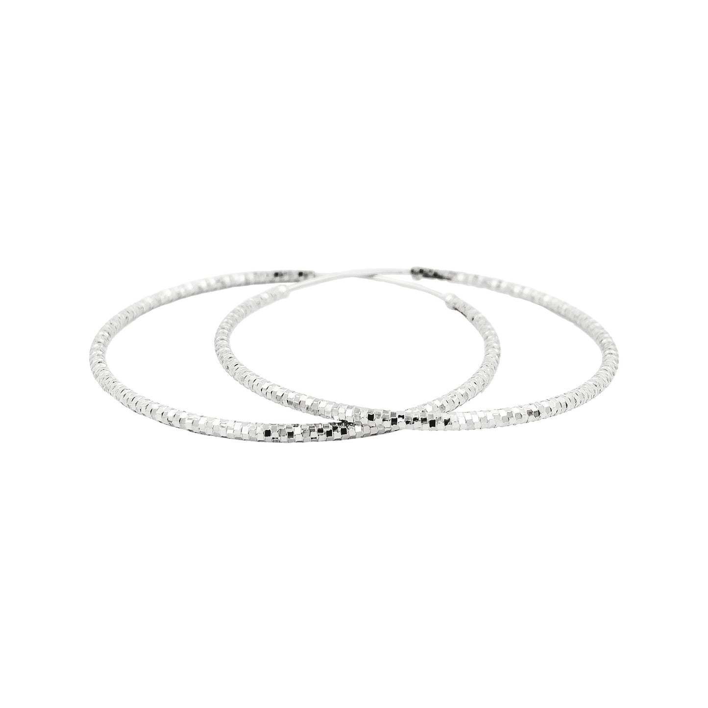 45MM Elegant & Beautiful Pair of Pattern Hoop Earrings in 14K Gold Plated Over Silver |Best for Daily/Party Wear |Ideal Gift for Loved Ones