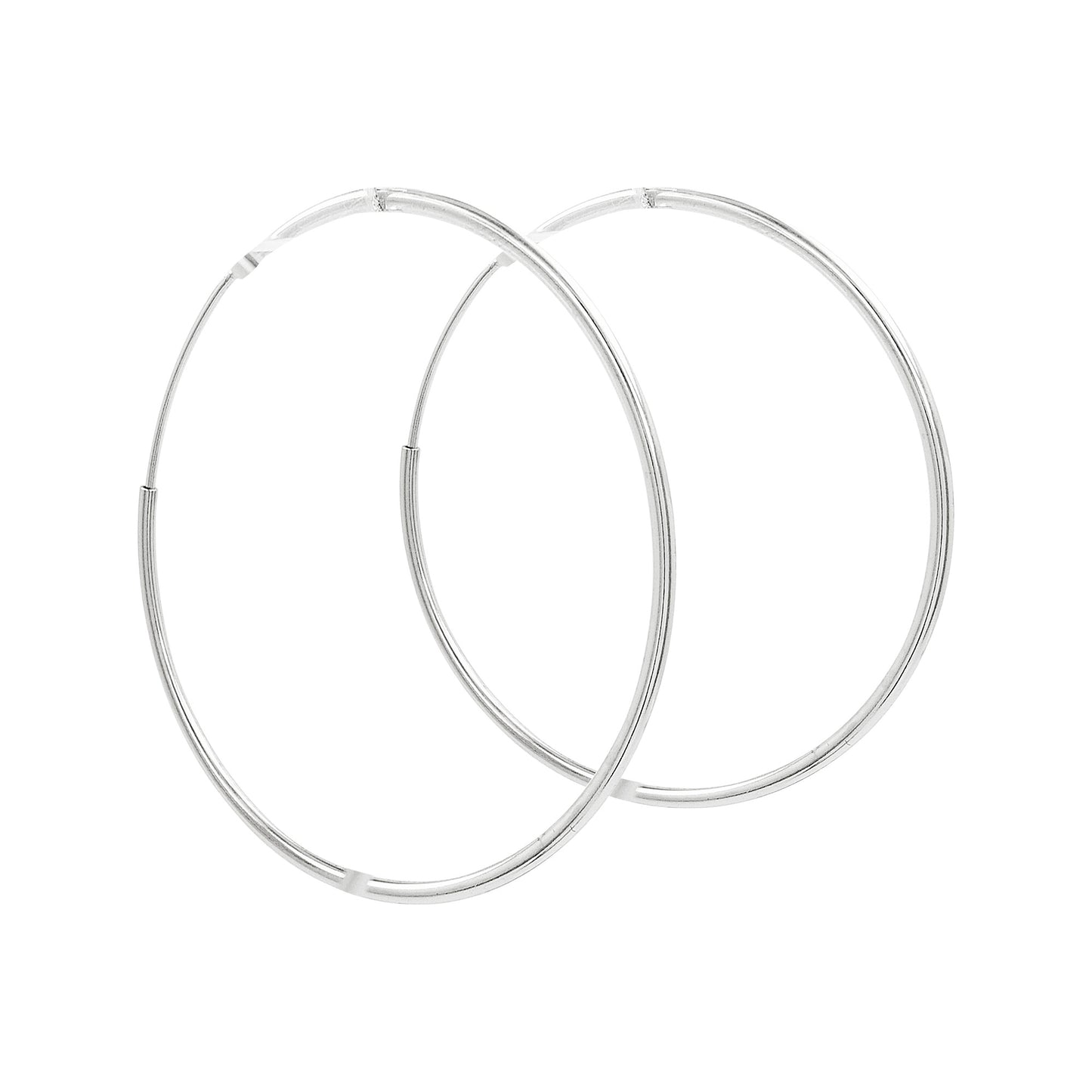 45MM Elegant and Beautiful Pair of Tube Hoop Earrings in 14K Gold Plated Over Silver | Best for Daily/Party Wear | Ideal Gift for Loved Ones