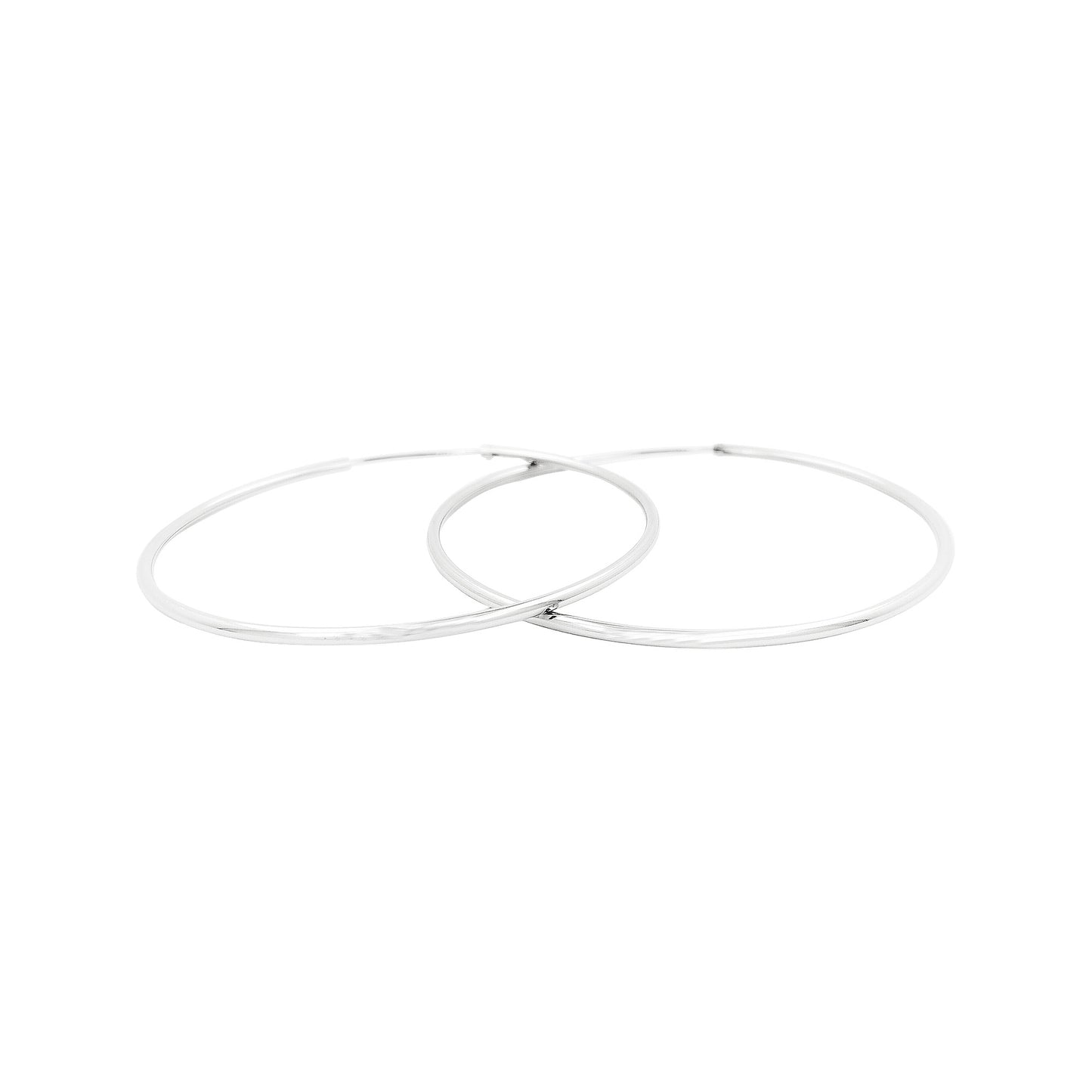 45MM Elegant and Beautiful Pair of Tube Hoop Earrings in 14K Gold Plated Over Silver | Best for Daily/Party Wear | Ideal Gift for Loved Ones