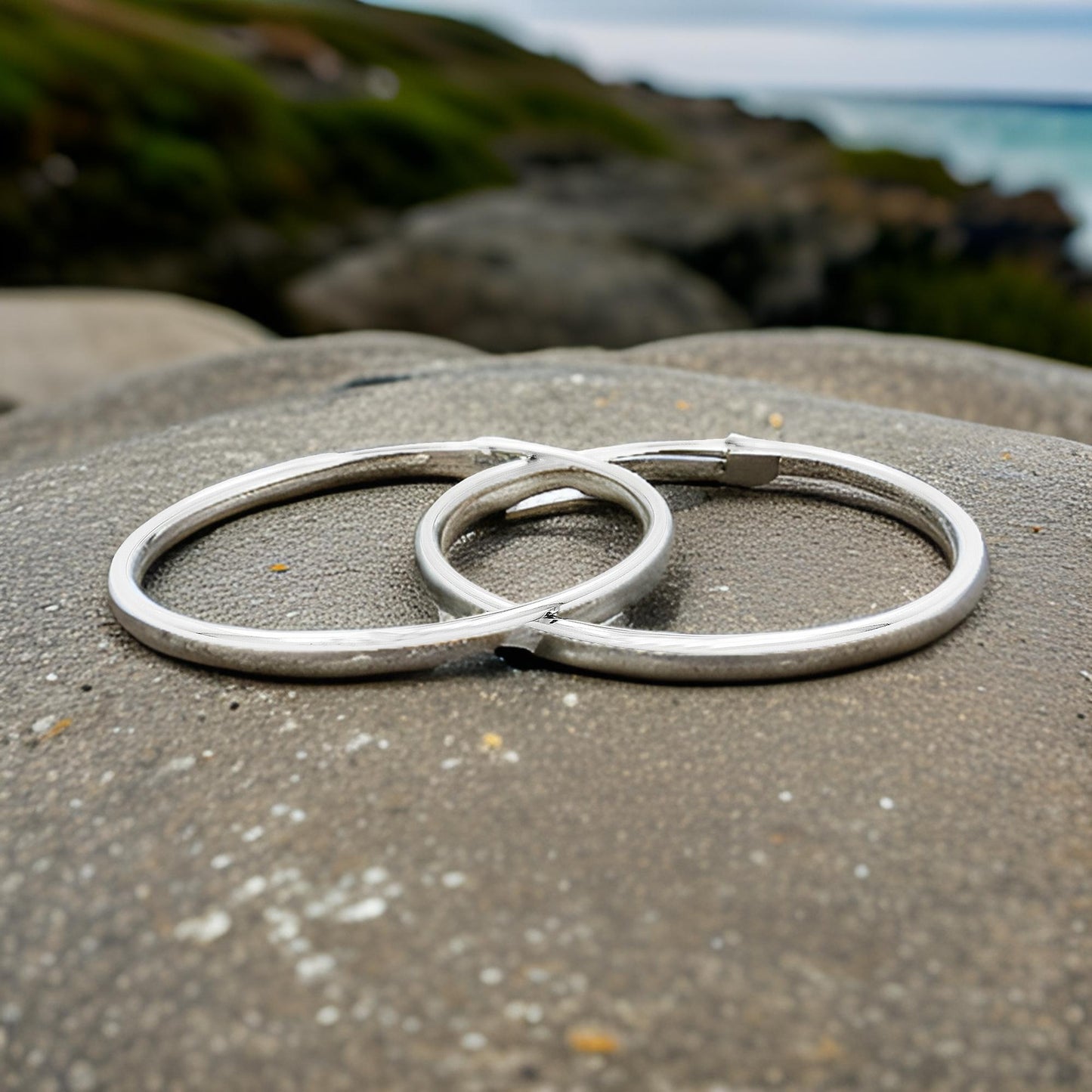 45MM Elegant and Beautiful Pair of Tube Hoop Earrings in 14K Gold Plated Over Silver | Best for Daily/Party Wear | Ideal Gift for Loved Ones