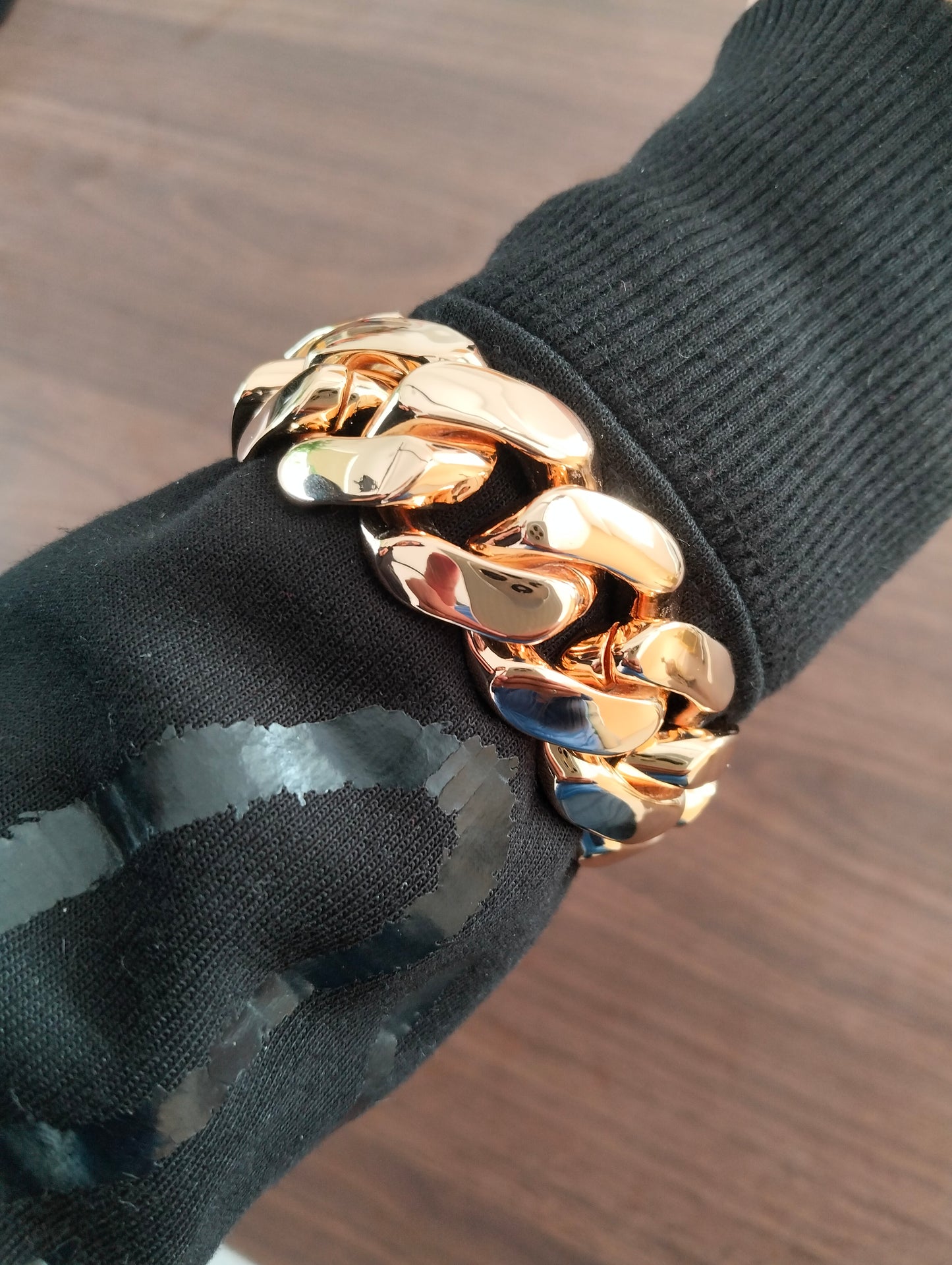 25MM Elegant Monaco Cuban Link Bracelet in 14K |8.5 Inch Length |Unisex Statement Jewelry |Perfect Partywear & Unisex Special Occasion Gift