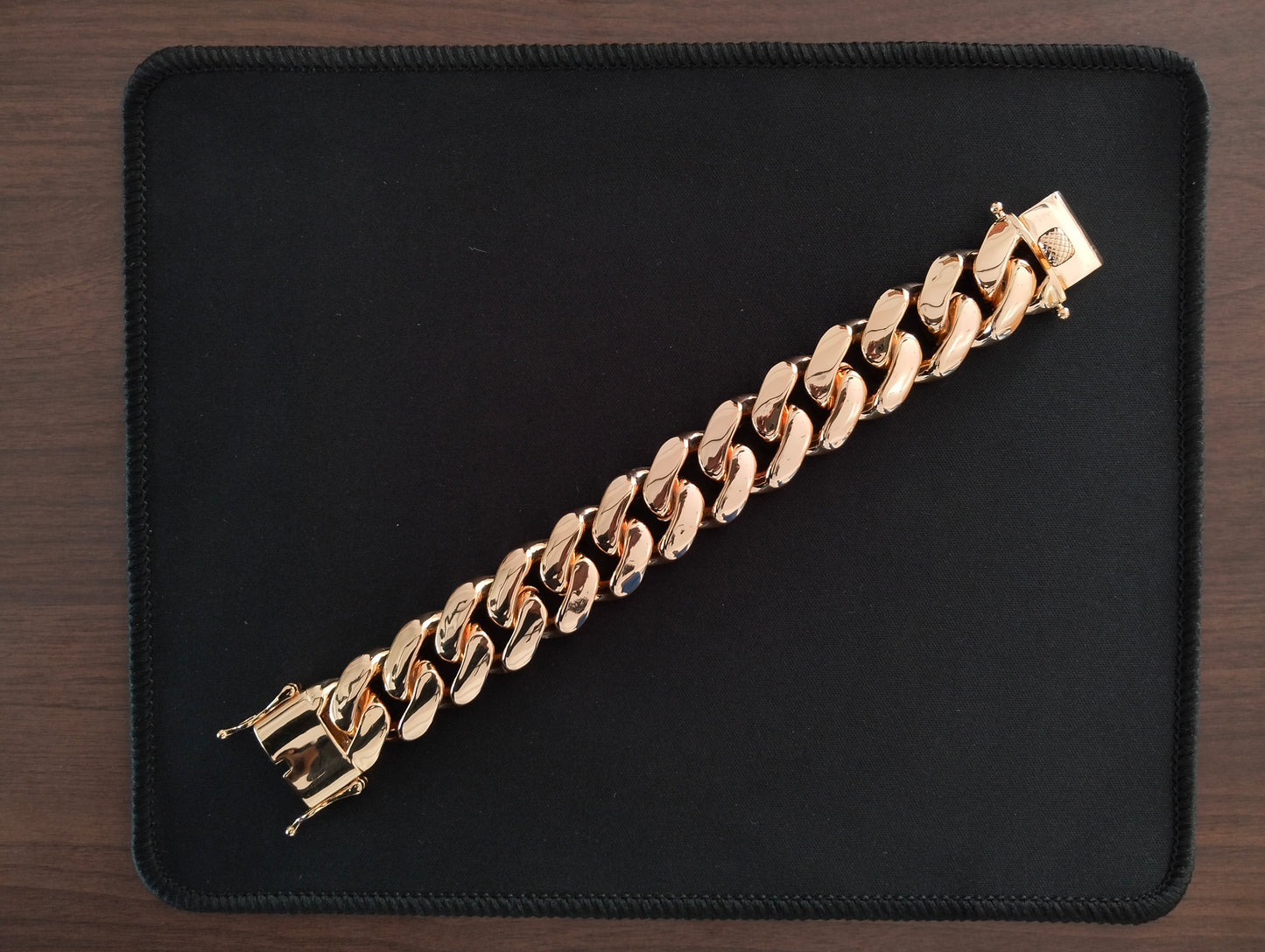25MM Elegant Monaco Cuban Link Bracelet in 14K |8.5 Inch Length |Unisex Statement Jewelry |Perfect Partywear & Unisex Special Occasion Gift