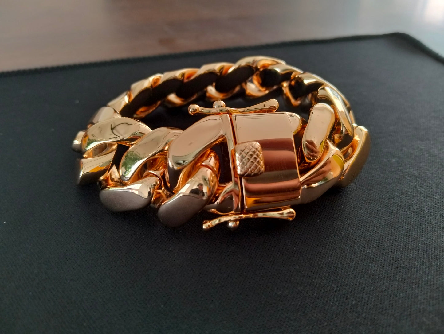 25MM Elegant Monaco Cuban Link Bracelet in 14K |8.5 Inch Length |Unisex Statement Jewelry |Perfect Partywear & Unisex Special Occasion Gift