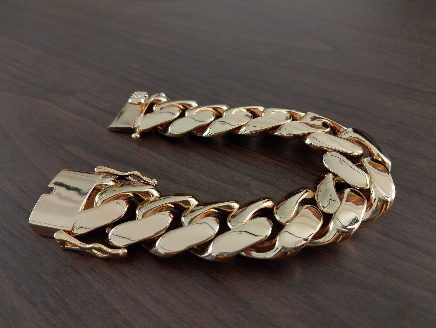 25MM Elegant Monaco Cuban Link Bracelet in 14K |8.5 Inch Length |Unisex Statement Jewelry |Perfect Partywear & Unisex Special Occasion Gift
