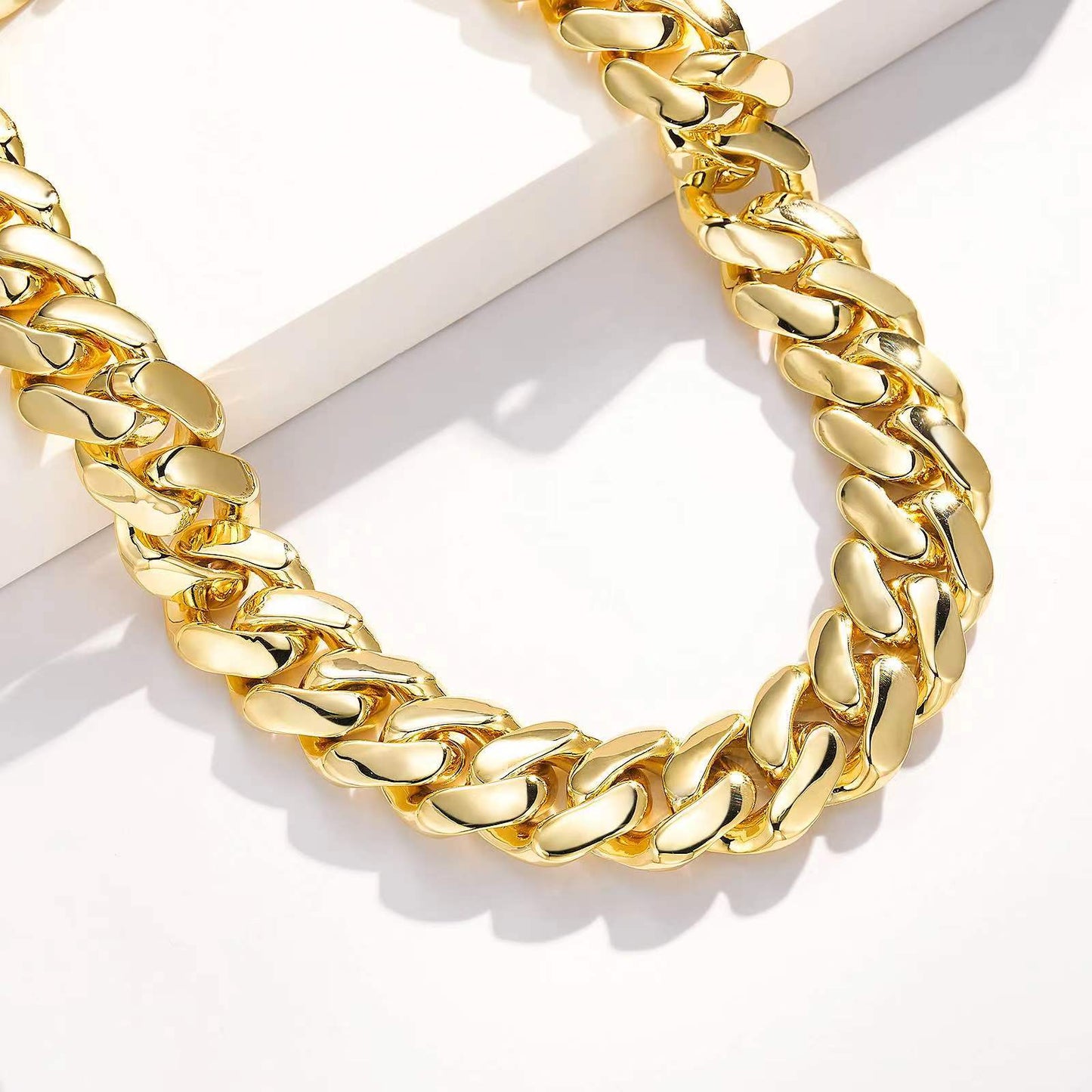 25MM Monaco Cuban Link Necklace in 14K | Elegant Party Wear Necklace |Perfect Unisex Valentine’s Day Gift |24-Inch Statement Unisex Necklace