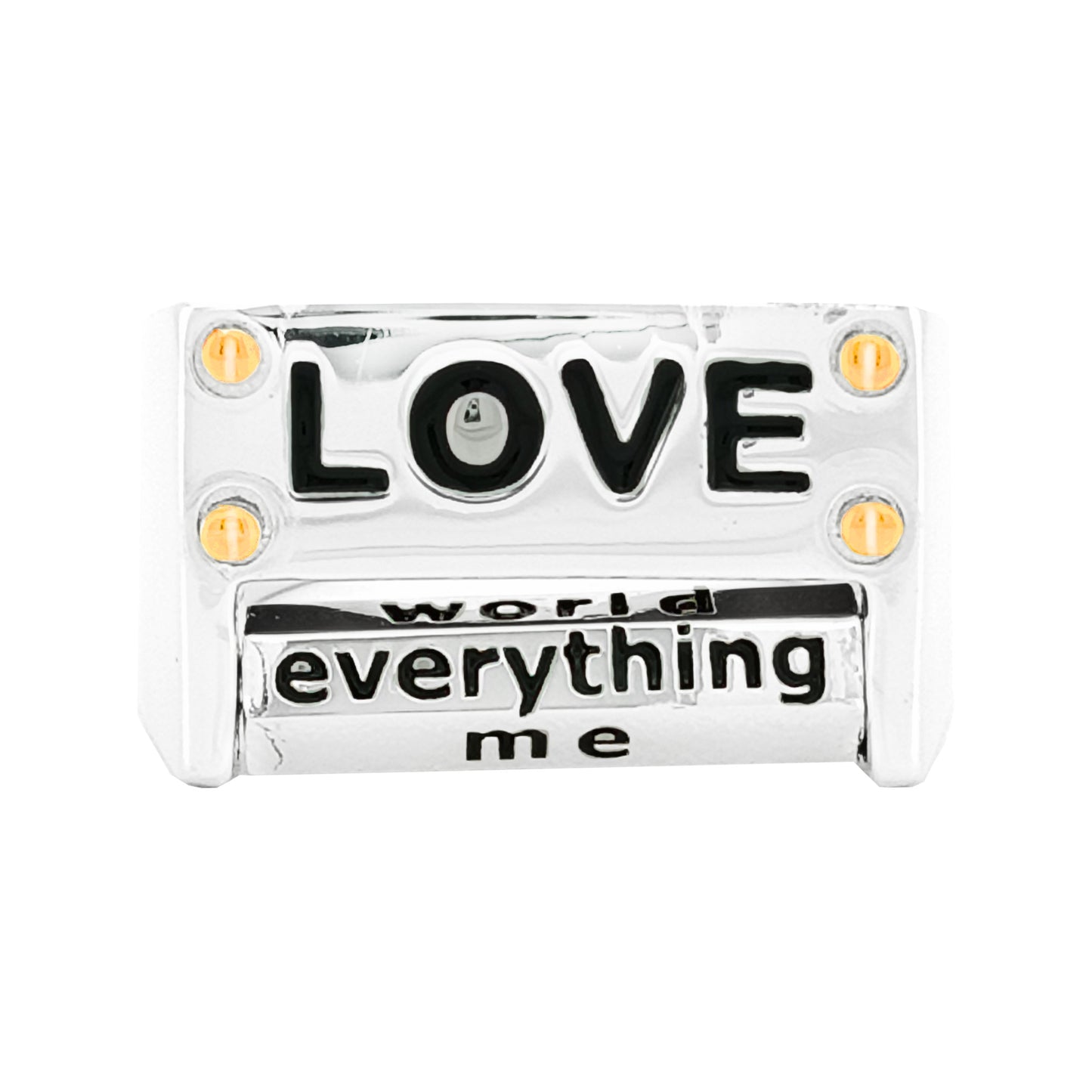 Personalized Unisex Love & Revolving Engraved Message Dice in 14K GoldPlated Silver |Spinning Roulette Band with/without Moissanite Diamonds