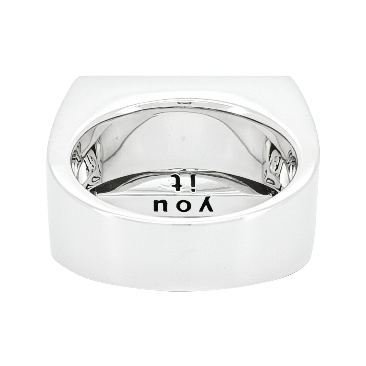 Unisex Spinner Ring, Bold Engraving, 14K Gold Plated Silver Roulette Band, Personalized Anti-Anxiety Ring, Gift for Him/Her