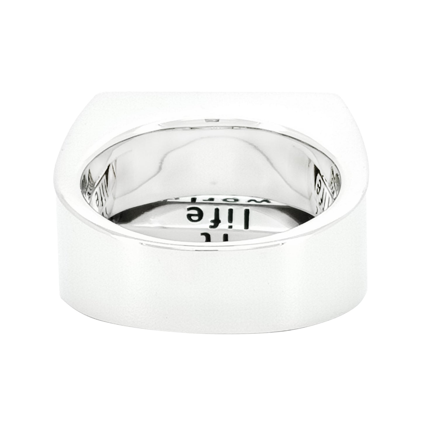 Personalized Unisex Love & Revolving Engraved Message Dice in 14K GoldPlated Silver |Spinning Roulette Band with/without Moissanite Diamonds