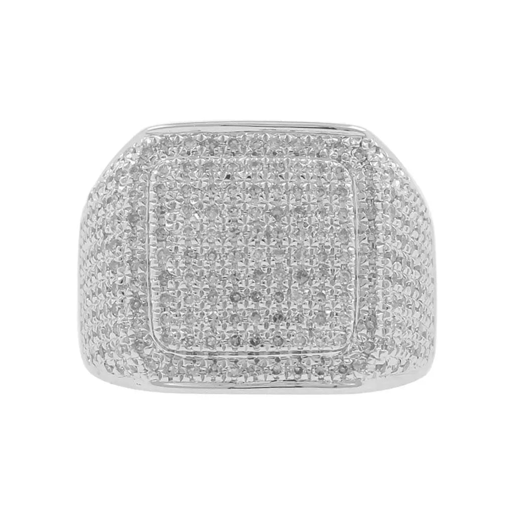 Real VVS Moissanite Diamond Men's Hip Hop Ring, Full Ice Mens Bling Jewelry, Urban Fashion Statement Ring- Custom Hip Hop Bling