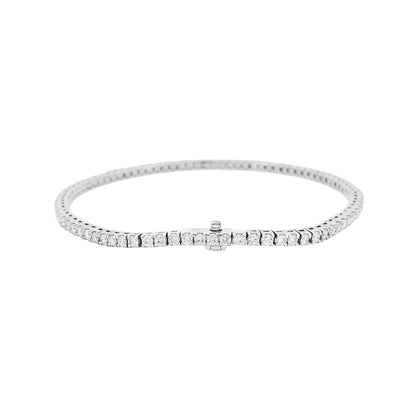 Unisex Moissanite Tennis Bracelet, Passes Diamond Tester |925 Silver Euro Setting Platinum Plating  Iced Out Jewelry |Gift for all event