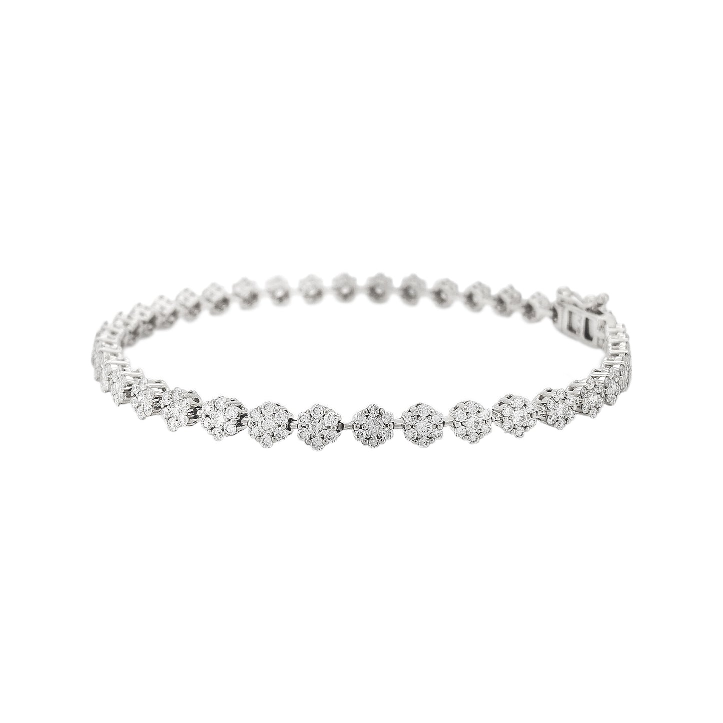 Tennis Bracelet 14K Gold Plated Silver | Moissanite, Diamond Alternative Jewelry Gift for Her | Classic Prong Set Chain