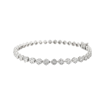 Tennis Bracelet 14K Gold Plated Silver | Moissanite, Diamond Alternative Jewelry Gift for Her | Classic Prong Set Chain