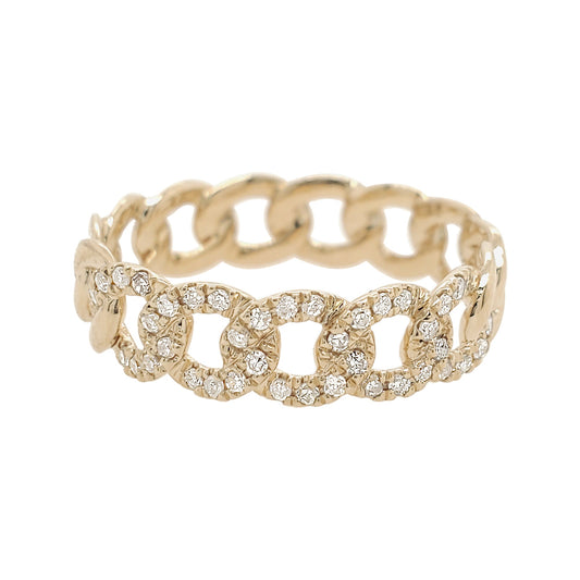 CUBAN LINK GOLD VERMEIL RING