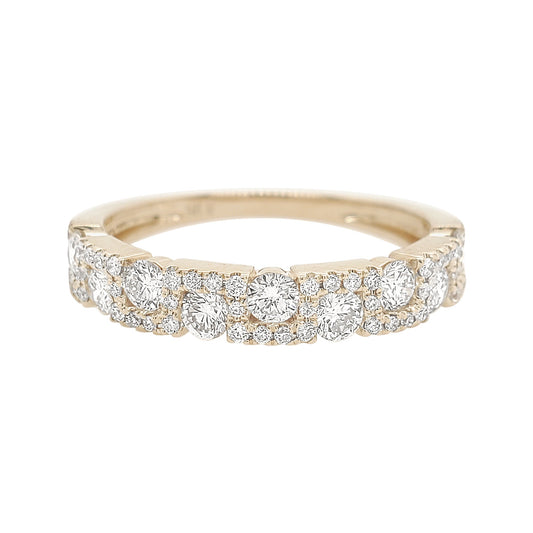 GOLD VERMEIL MOISSANITE DIAMOND BAND RING