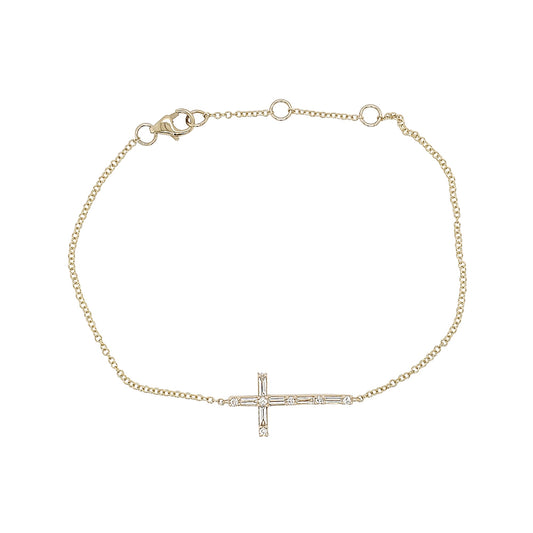 CROSS BRACELET GOLD VERMEIL