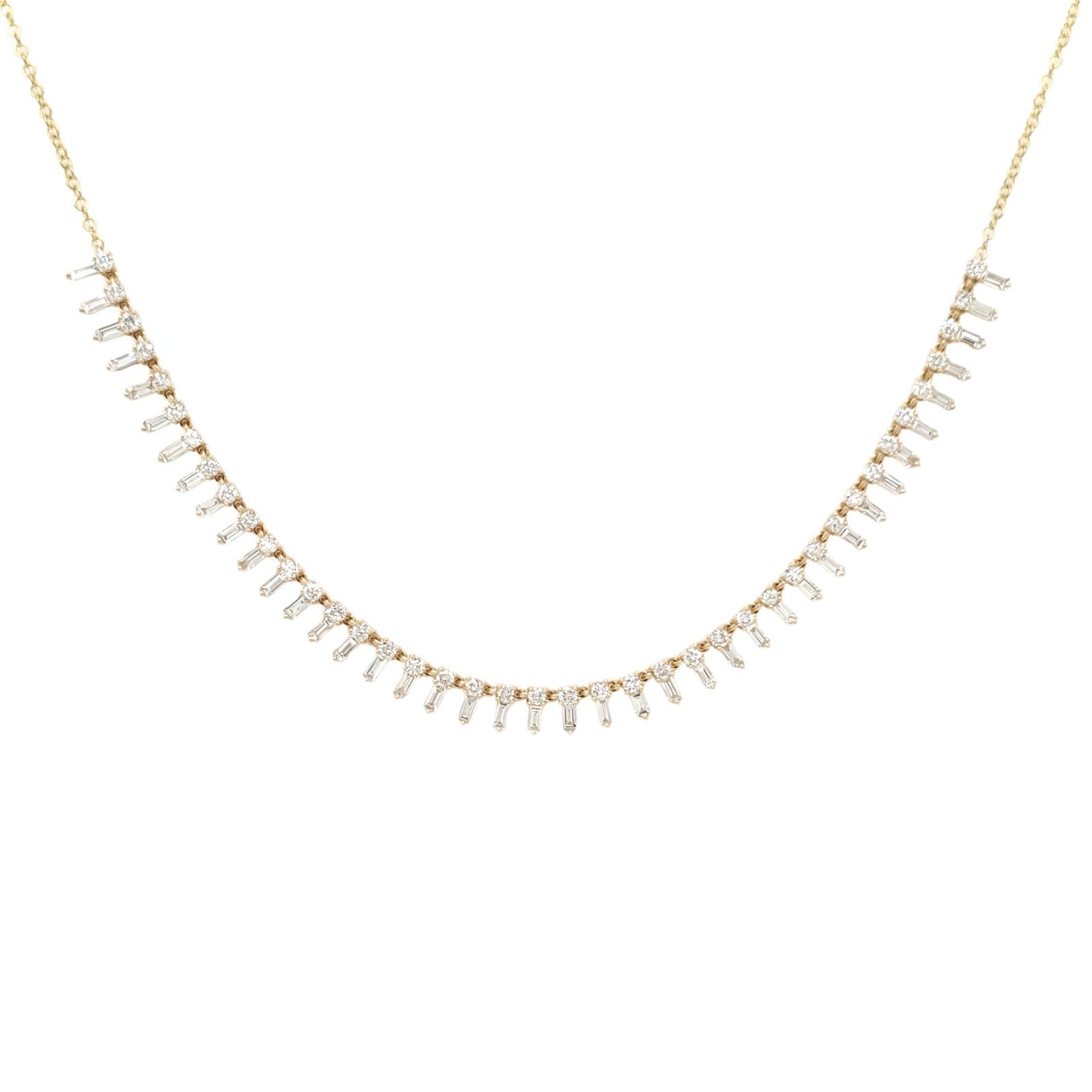 BAGUETTE CHOKER NECKLACE GOLD VERMEIL