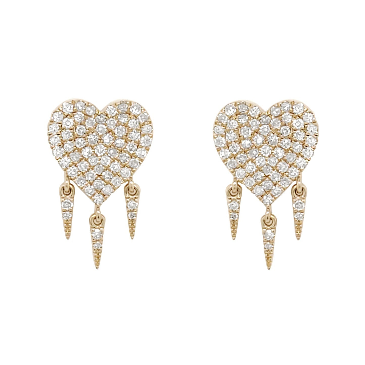 HEART GOLD VERMEIL EARRING STUDS