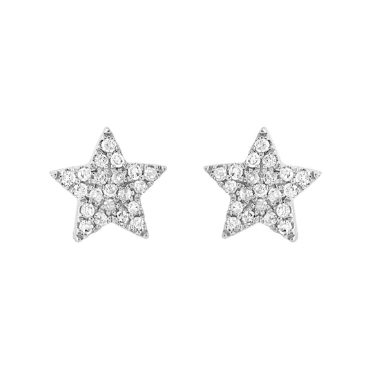 STAR PAVE DIAMOND GOLD VERMEIL FASHION STUDS