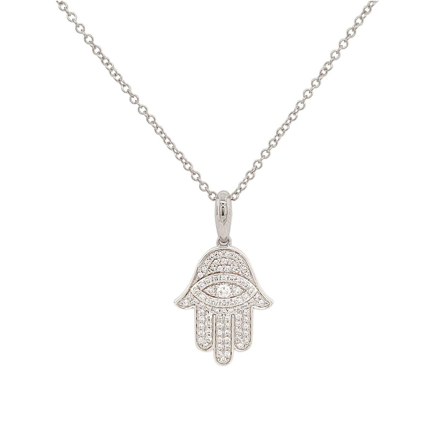 HAMSA EVIL EYE GOLD VERMEIL PENDANT CHARM NECKLACE