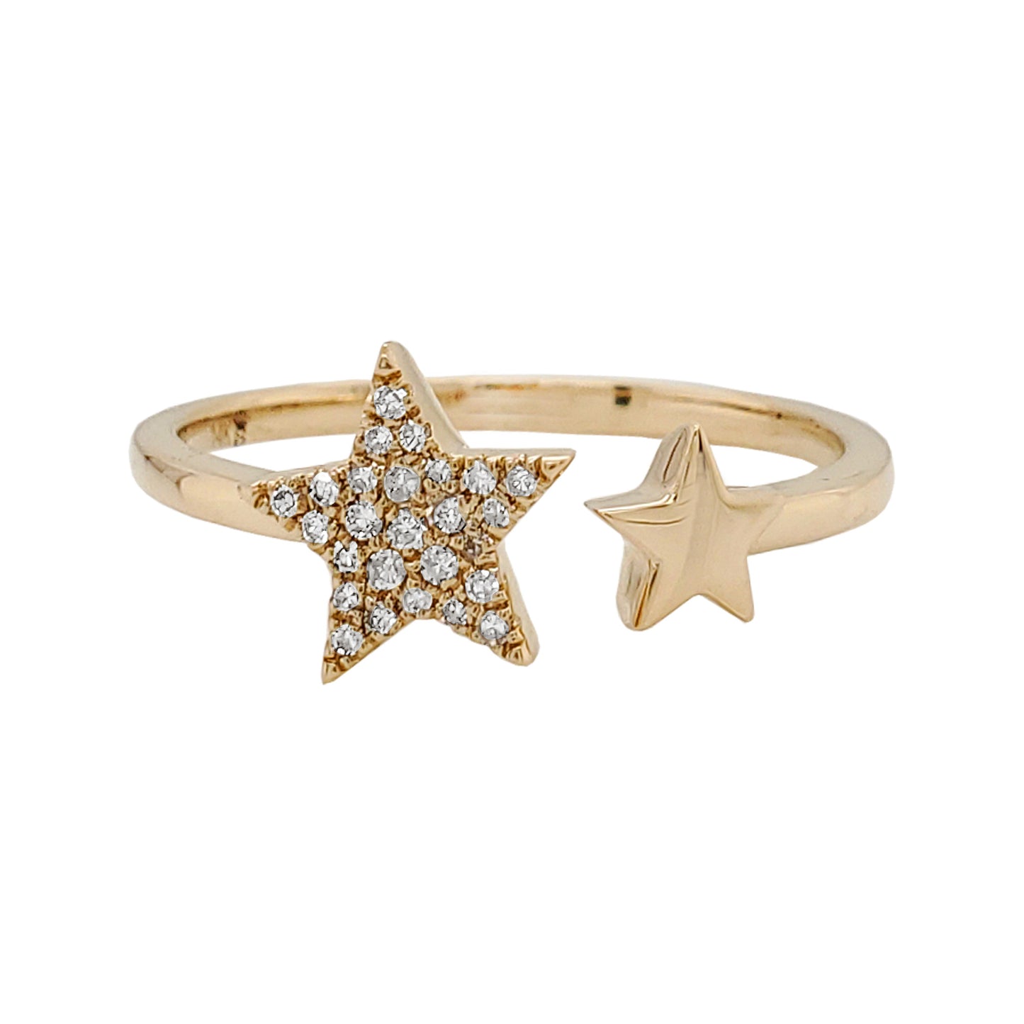 1/10CTW Star Shape Ring in 14K Gold Plated Silver – Elegant Jewelry for Daily & Party Wear Perfect gift on all occasion