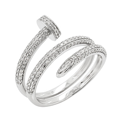Stunning 1/2CTW Wrap Ring for Women 14K Gold Plated, Elegant Partywear & Gift Jewelry On Any Special Occasion Birthday/Anniversary/Wedding