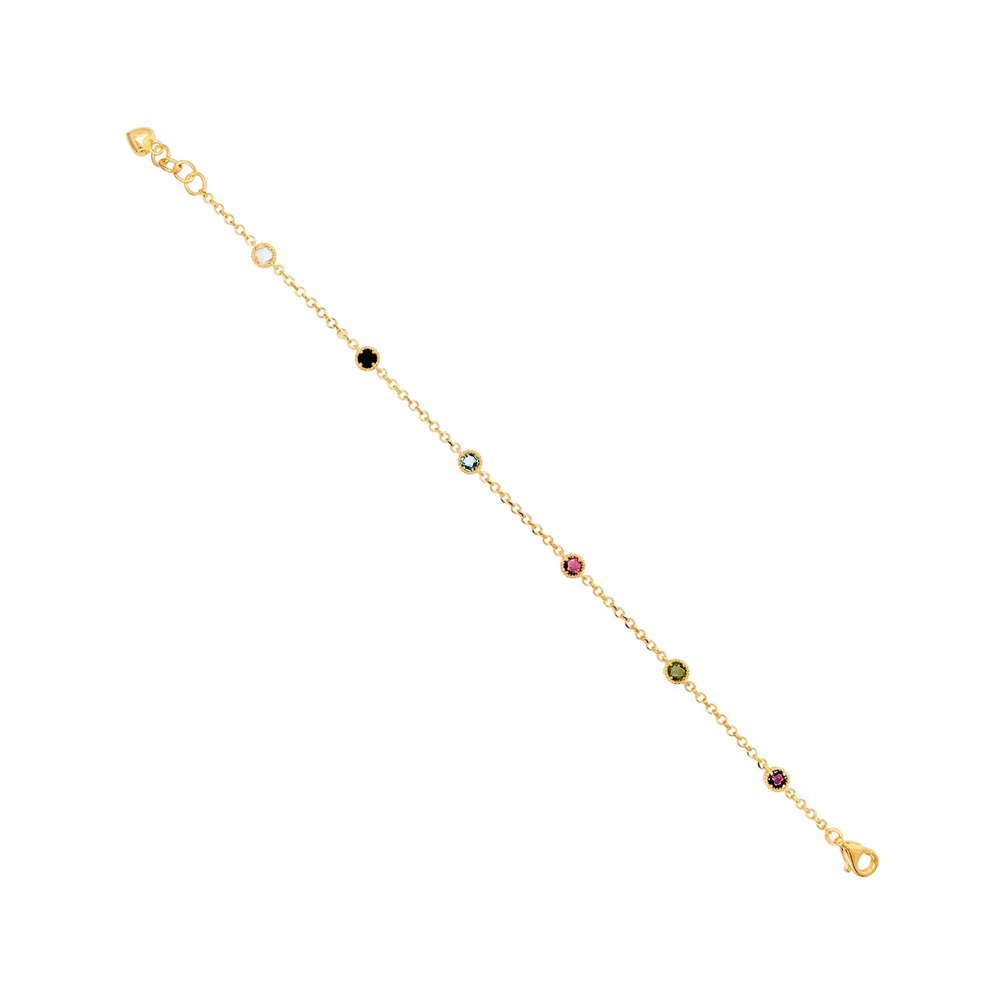 Multi Gemstone 9/10CTW Bracelet for Women in 14k Gold plated Silver |Best For Party Wear |Ideal for gift on all occasion to loved ones