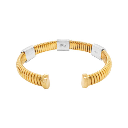 Impressive 1 1/2CTW Lab Grown Diamond in 14K Gold Plated Silver Bangle For Women |Best Partywear  | Ideal Gift on any occasion to loved one