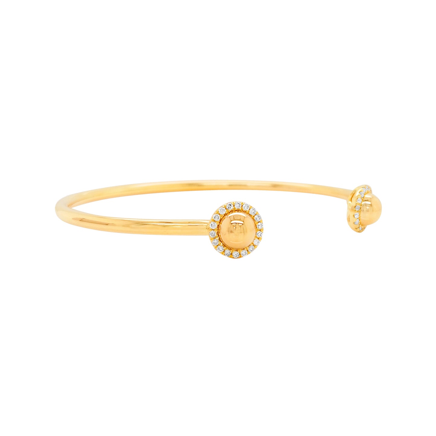 Amazing 1/5CTW Lab Grown Diamond In 14K Gold Plated Silver |Women Bangle |Best For Partywear |Ideal Gift For Loved One on special Occasions