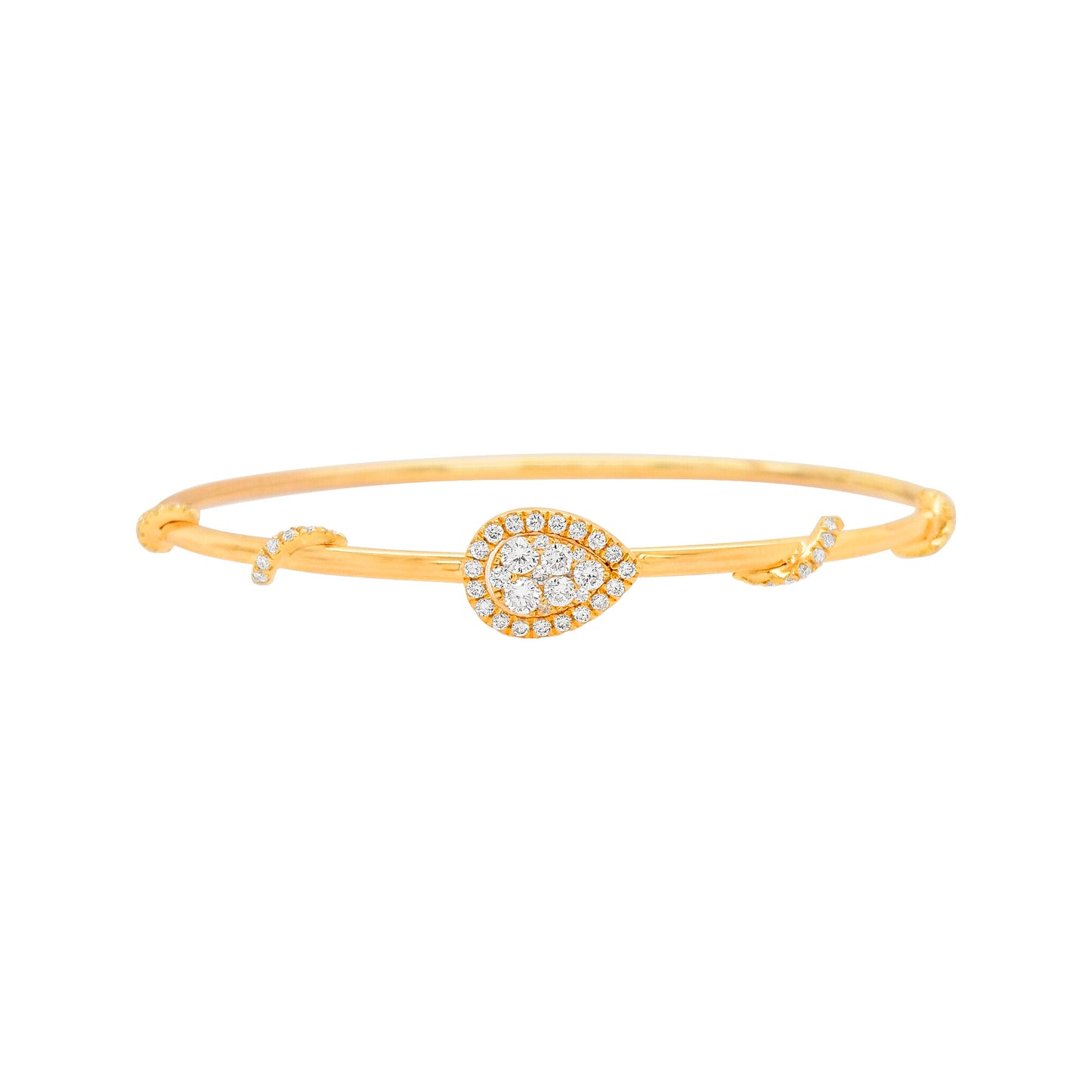 Stylish 1/2 CTW Lab Grown Diamond Bangle for Women In 14K Gold Plated Silver |Best Partywer Jewelry |Ideal Gift on all Occasion to loved one