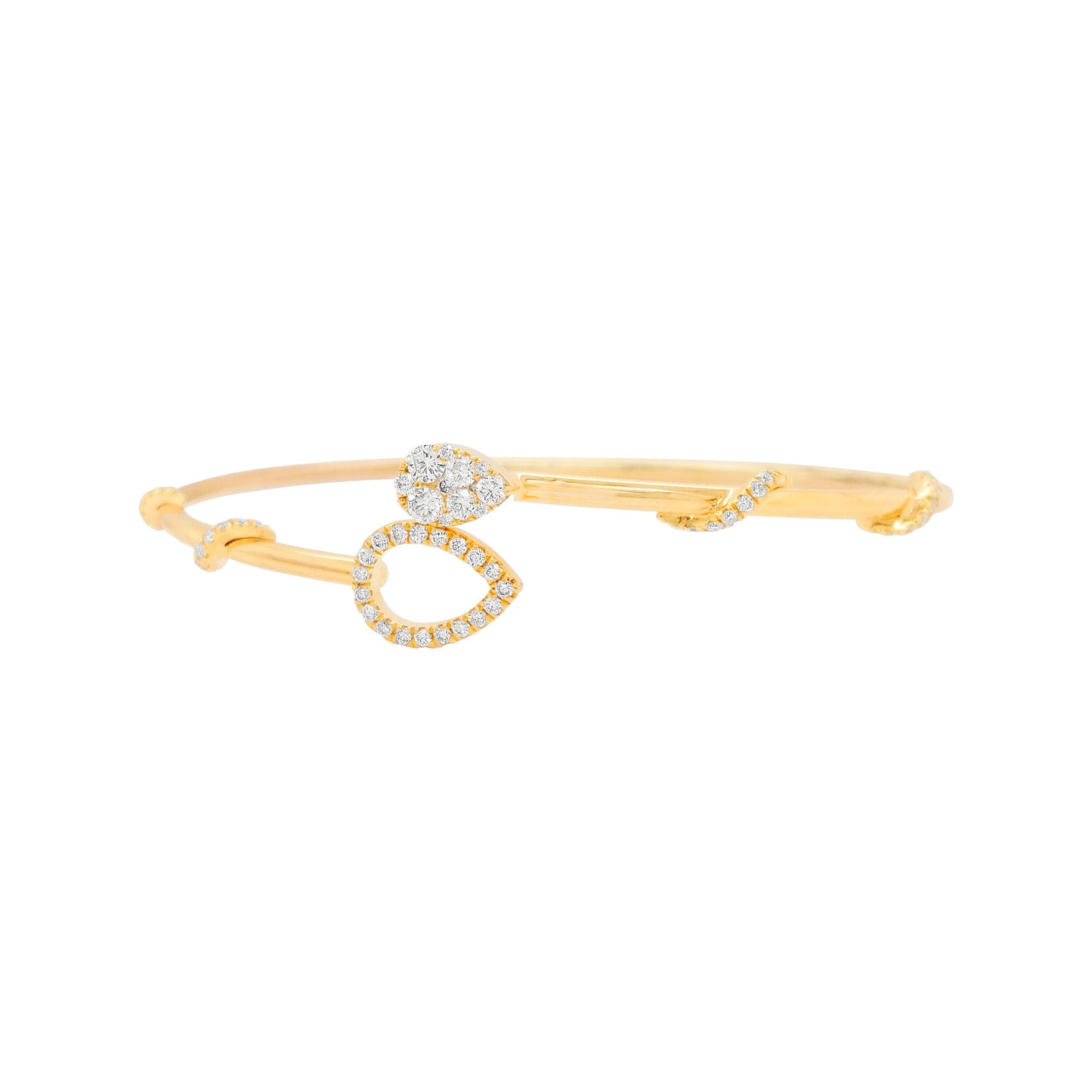 Stylish 1/2 CTW Lab Grown Diamond Bangle for Women In 14K Gold Plated Silver |Best Partywer Jewelry |Ideal Gift on all Occasion to loved one