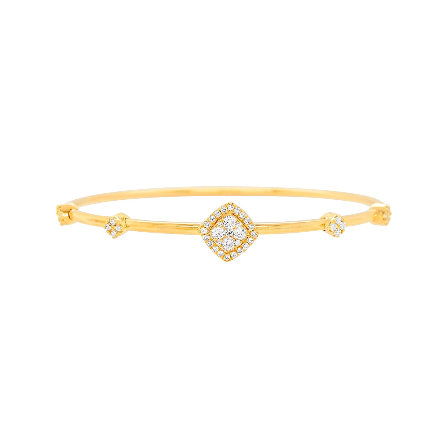 Unique 1/2CTW Lab-Grown Diamond 14K Gold-Plated Detachable Bangle | Elegant Partywear Jewelry for Women | Perfect Gift for Loved Ones