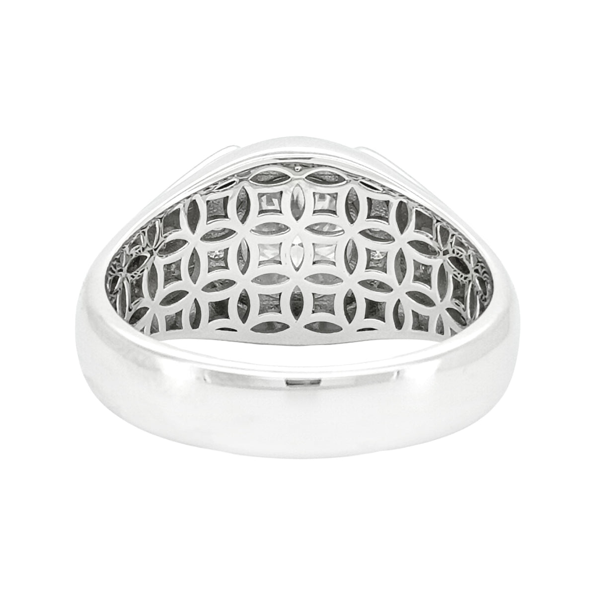 3CTW Round Cut Real Moissanite Men's Wedding Engagement Ring | 925 Sterling Silver | 14K White Gold Plated |Best Gift for men, Certified Jewelry