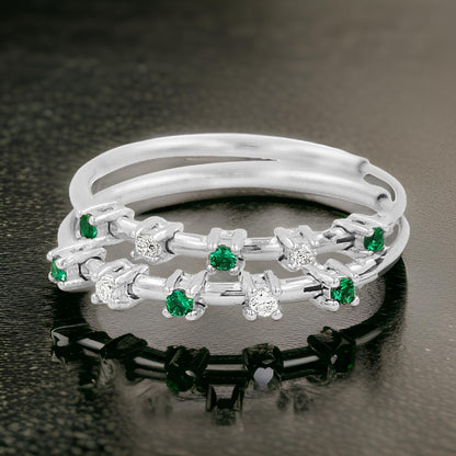 20MM Unisex Emerald Green Tube Hoop Earrings with LGD in 14K Gold Plated Silver | Best for Daily & Party Wear | Ideal Gift for Any Occasion