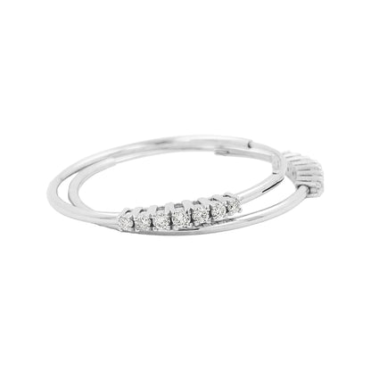 25MM 7 Stone Tube Hoop withDiamonds in 14K White Gold Plated Silver |Elegant Daily & Party Wear |Perfect Gift for Any Occasion to loved ones