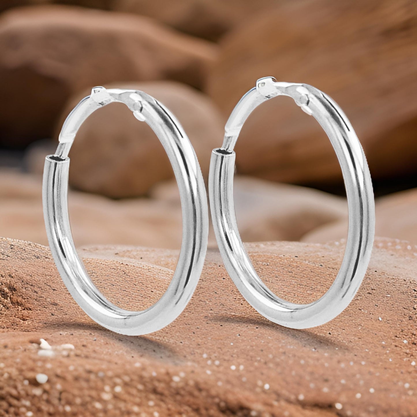 Pair of Elegant Unisex Tube Hoop Earrings | 14K Gold Plated Over Silver | Perfect for Dailywear |Party Wear and Gift on All Occasions