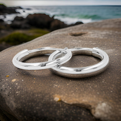 Pair of Elegant Unisex Tube Hoop Earrings | 14K Gold Plated Over Silver | Perfect for Dailywear |Party Wear and Gift on All Occasions