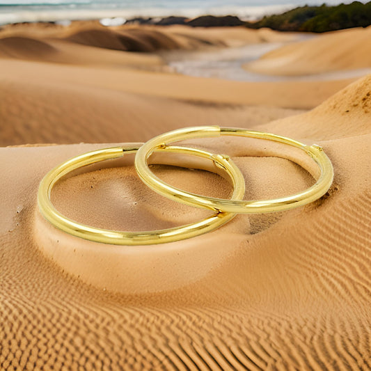 Perfect Unisex Tube Hoop Earrings | 14K Gold Plated Over Silver | Perfect for Daily/Party Wear and Gift on All Occasions to Loved Ones