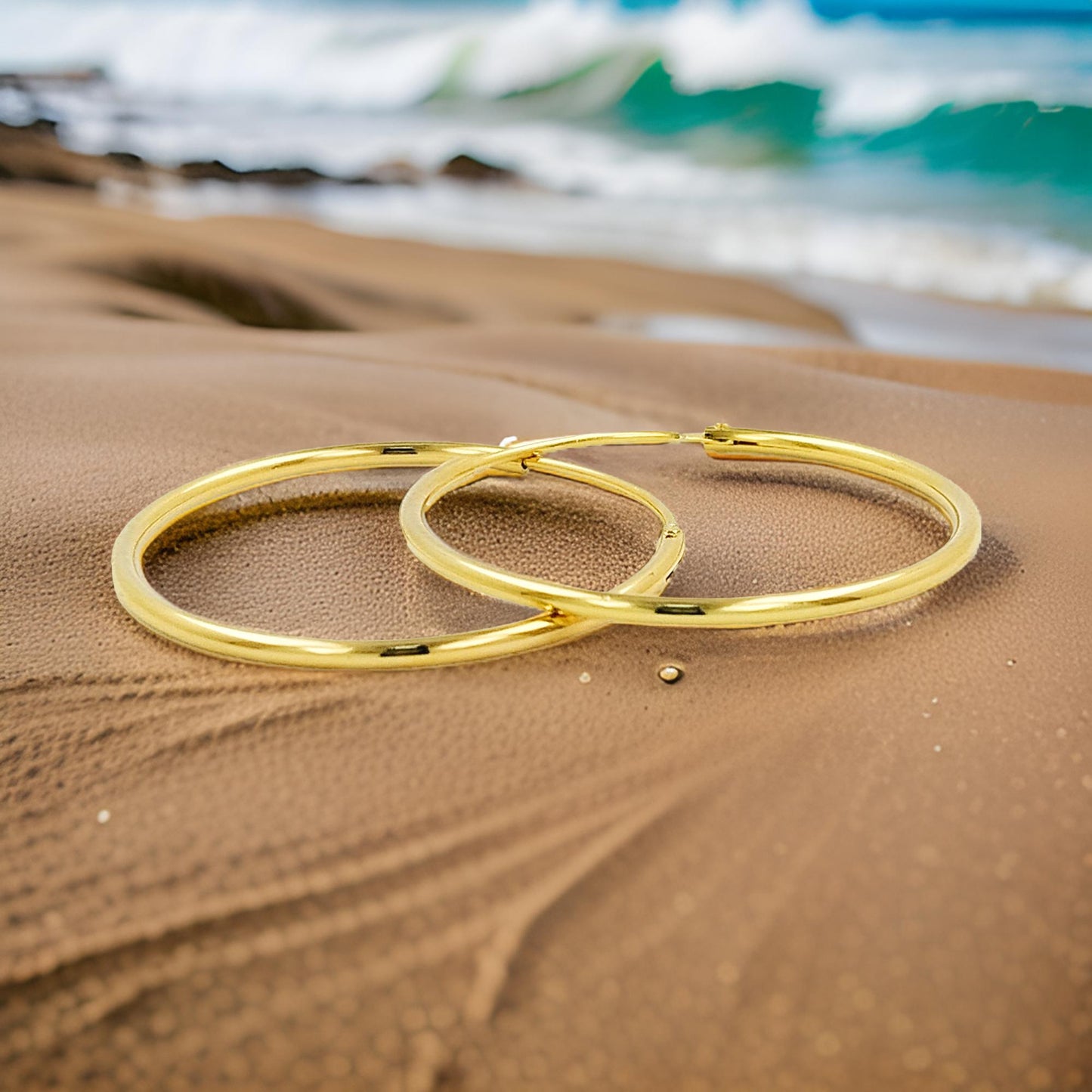 Masterpiece Unisex Tube Hoop Earrings | 14K Gold Plated Over Silver | Perfect for Daily/Party Wear and Gift on All Occasions to Loved Ones